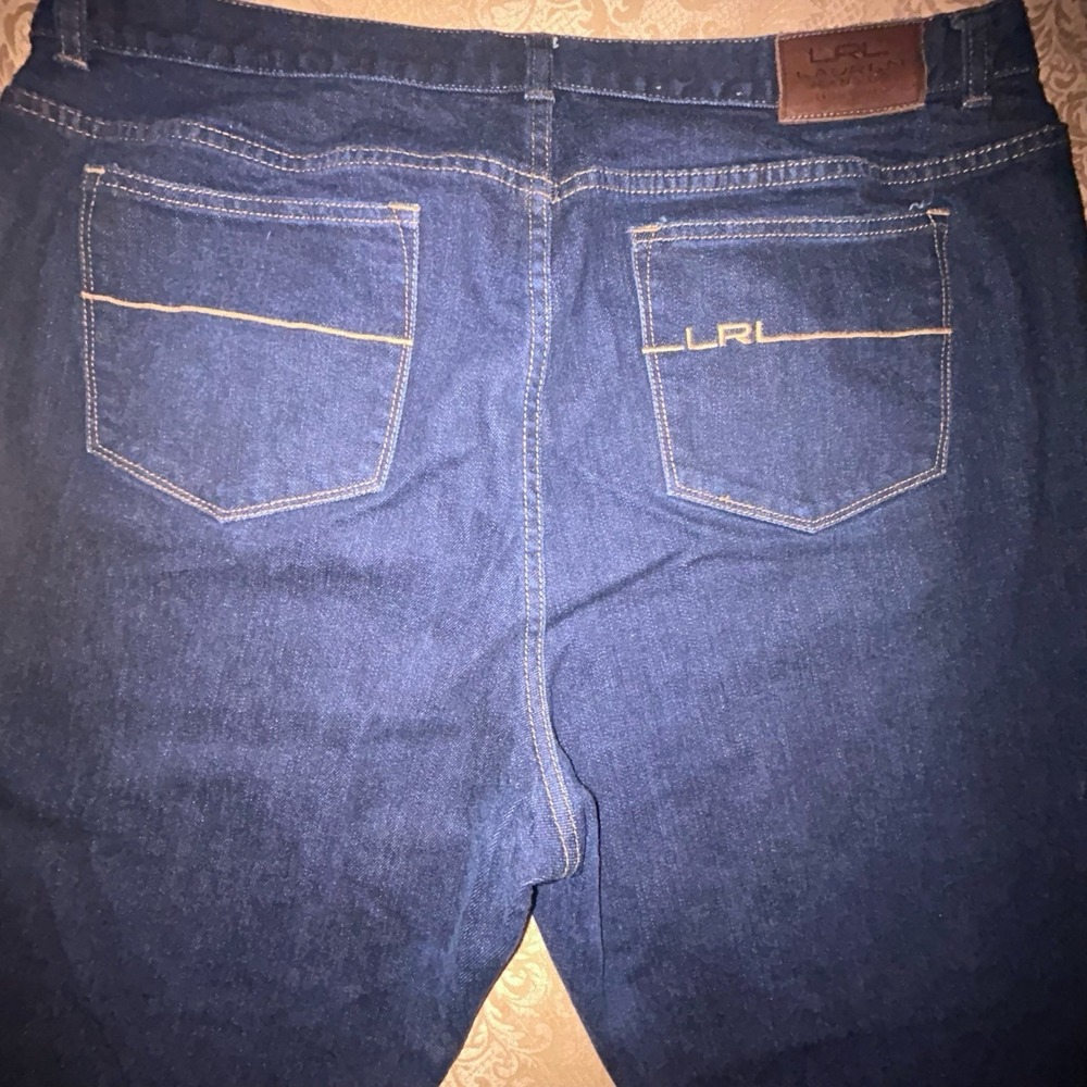 Lauren Ralph Lauren Womens 18W Dark Wash Classic Straight Leg Jeans Denim EUC